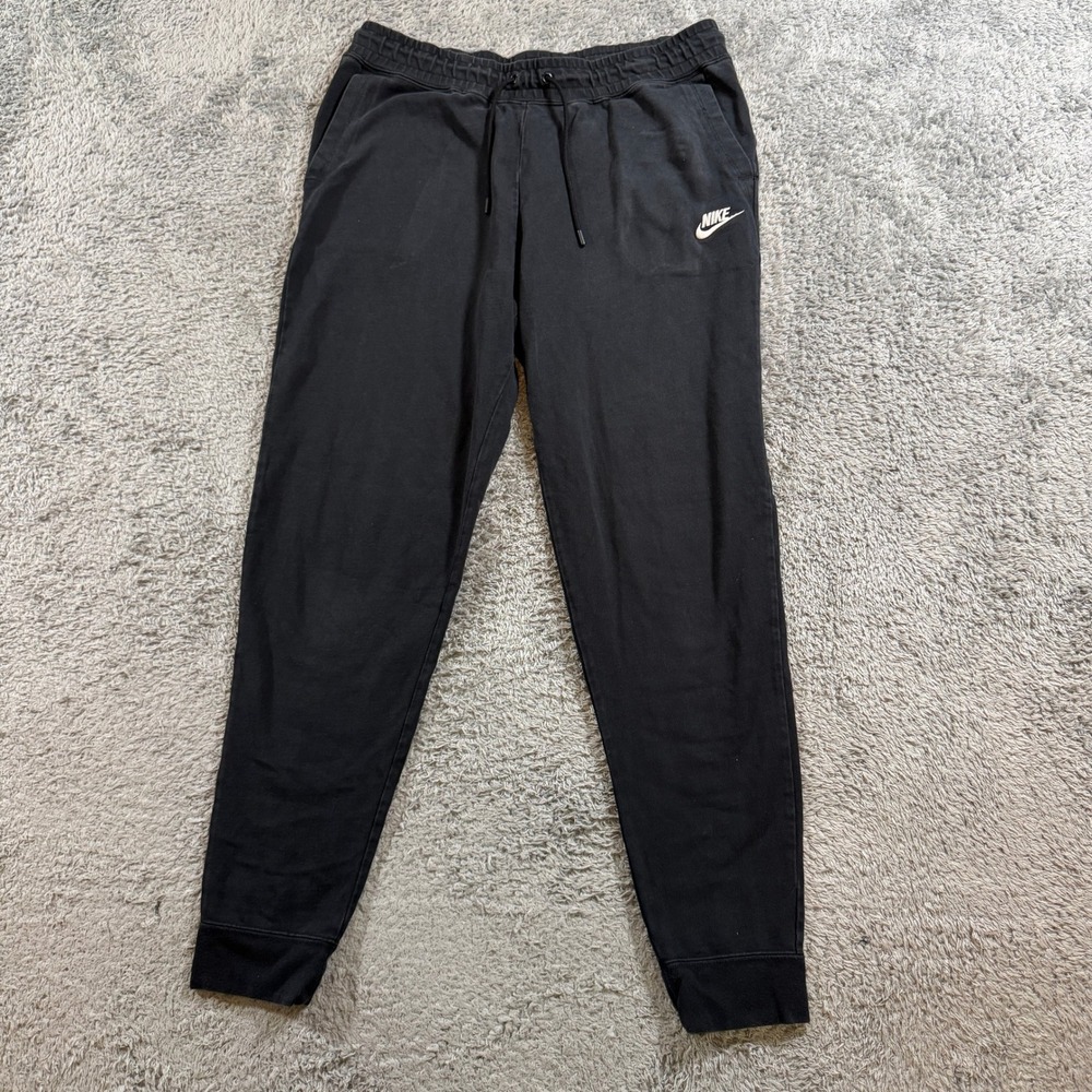Nike Mens Jogger Sweatpants Size Large Black Drawstring Athletic Pants BC001836